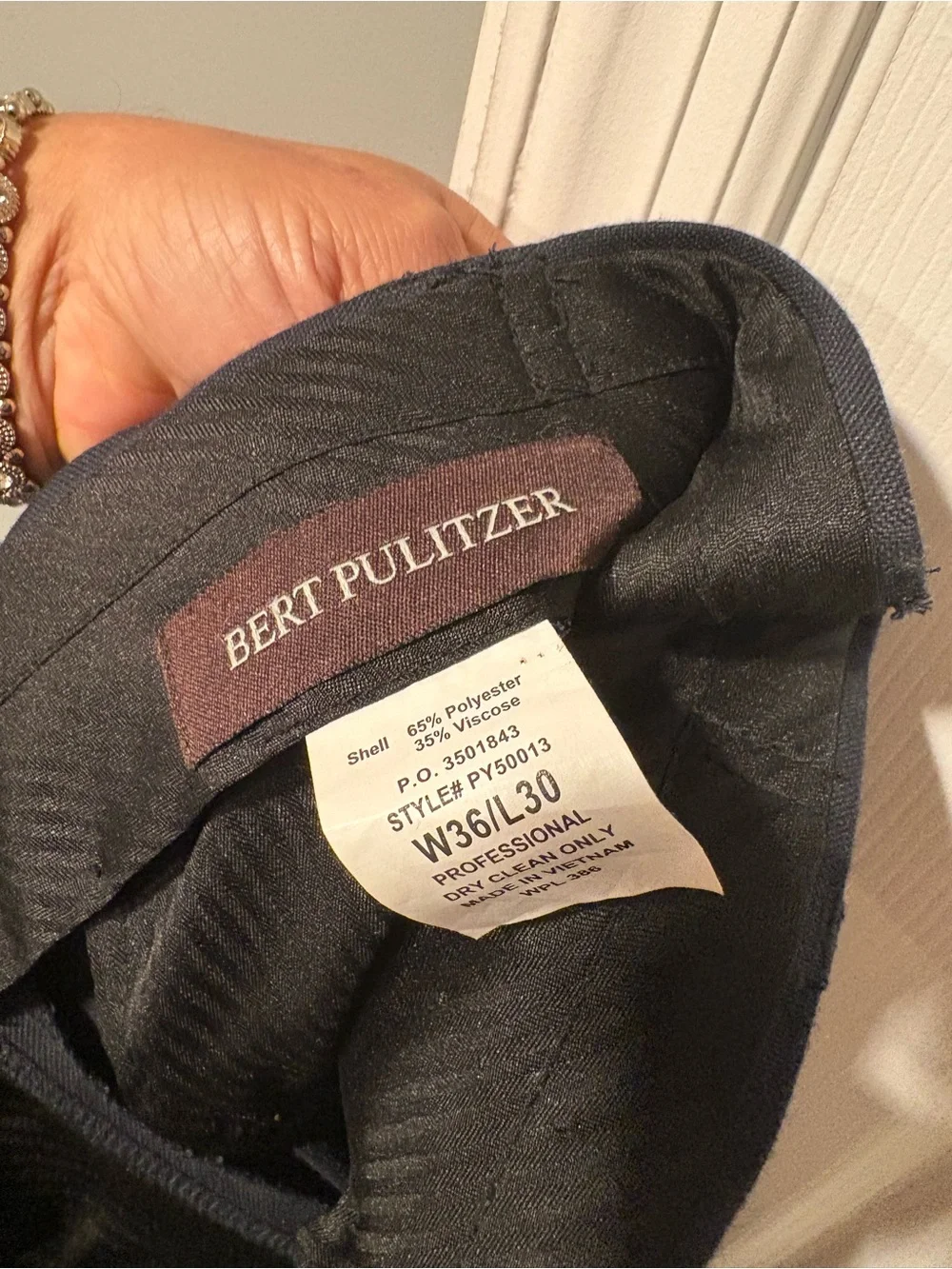 Men's Tailored Dress Pants in Dark Navy